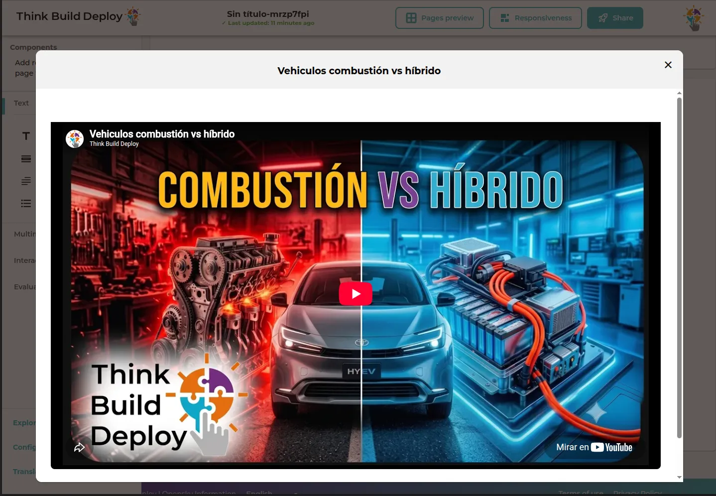 Interactive YouTube video