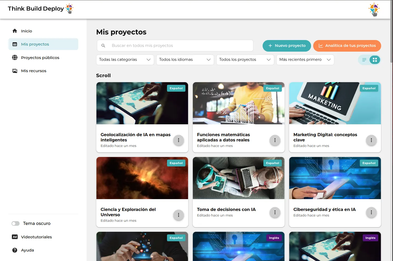 Gestiona tus proyectos
